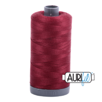 Aurifil 28wt Cotton Mako' 750m Spool - 2460 - Dark Carmine Red