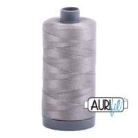 Aurifil 28wt Cotton Mako' 750m Spool - 2620 - Stainless Steel
