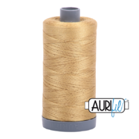 Aurifil 28wt Cotton Mako' 750m Spool - 2920 - Light Brass