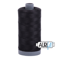 Aurifil 28wt Cotton Mako' 750m Spool - 4241 - Very Dark Grey