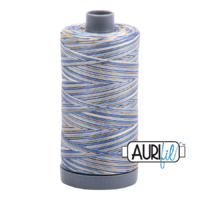 Aurifil 28wt Cotton Mako' 750m Spool - 4649 - Lemon Blueberry