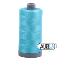 Aurifil 28wt Cotton Mako' 750m Spool - 5005 - Bright Turquoise
