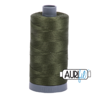 Aurifil 28wt Cotton Mako' 750m Spool - 5023 - Medium Green
