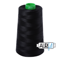 Aurifil 40wt Cotton Mako' 4700m Cone - 2692 - Black