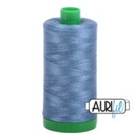 Aurifil 40wt Cotton Mako' 1000m Spool - 1126 - Blue Grey