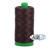 Aurifil 40wt Cotton Mako' 1000m Spool - 1130 - Very Dark Bark