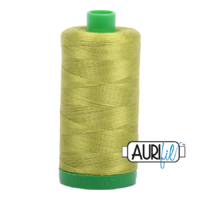 Aurifil 40wt Cotton Mako' 1000m Spool - 1147 - Light Leaf Green