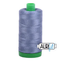 Aurifil 40wt Cotton Mako' 1000m Spool - 1248 - Dark Grey Blue