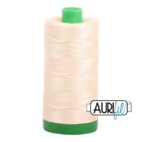 Aurifil 40wt Cotton Mako' 1000m Spool - 2123 - Butter