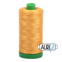 Aurifil 40wt Cotton Mako' 1000m Spool - 2140 - Orange Mustard
