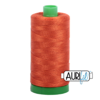 Aurifil 40wt Cotton Mako' 1000m Spool - 2240 - Rusty Orange