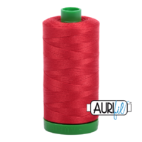 Aurifil 40wt Cotton Mako' 1000m Spool - 2265 - Lobster Red