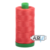 Aurifil 40wt Cotton Mako' 1000m Spool - 2277 - Light Red Orange