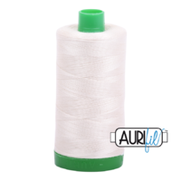 Aurifil 40wt Cotton Mako' 1000m Spool - 2309 - Silver White