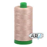 Aurifil 40wt Cotton Mako' 1000m Spool - 2326 - Sand