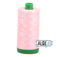 Aurifil 40wt Cotton Mako' 1000m Spool - 2415 - Blush Pink