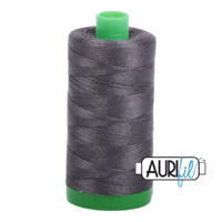 Aurifil 40wt Cotton Mako' 1000m Spool - 2630 - Dark Pewter