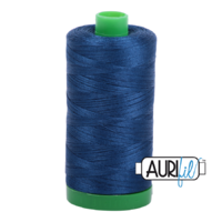 Aurifil 40wt Cotton Mako' 1000m Spool - 2783 - Medium Delft Blue