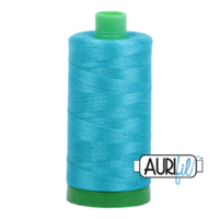 Aurifil 40wt Cotton Mako' 1000m Spool - 2810 - Turquoise
