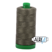 Aurifil 40wt Cotton Mako' 1000m Spool - 2905 - Army Green