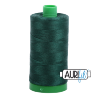 Aurifil 40wt Cotton Mako' 1000m Spool - 4026 - Forest Green