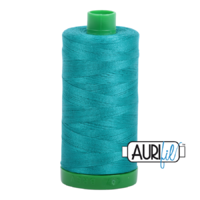 Aurifil 40wt Cotton Mako' 1000m Spool - 4093 - Jade