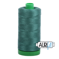 Aurifil 40wt Cotton Mako' 1000m Spool - 4129 - Turf Green