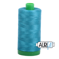 Aurifil 40wt Cotton Mako' 1000m Spool - 4182 - Dark Turquoise