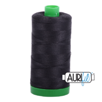 Aurifil 40wt Cotton Mako' 1000m Spool - 4241 - Very Dark Grey