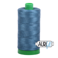 Aurifil 40wt Cotton Mako' 1000m Spool - 4644 - Smoke Blue