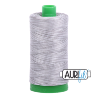 Aurifil 40wt Cotton Mako' 1000m Spool - 4670 - Silver Fox