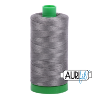 Aurifil 40wt Cotton Mako' 1000m Spool - 5004 - Grey Smoke