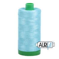 Aurifil 40wt Cotton Mako' 1000m Spool - 5006 - Light Turquoise