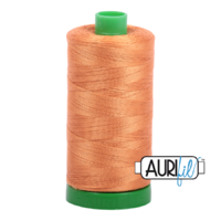 Aurifil 40wt Cotton Mako' 1000m Spool - 5009 - Medium Orange