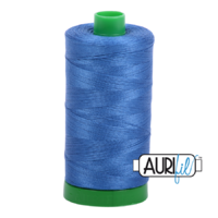 Aurifil 40wt Cotton Mako' 1000m Spool - 6738 - Peacock Blue
