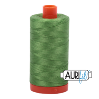 Aurifil 50wt Cotton Mako' 1300m Spool - 1114 - Grass Green