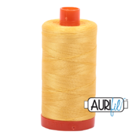Aurifil 50wt Cotton Mako' 1300m Spool - 1135 - Pale Yellow