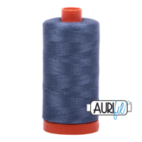Aurifil 50wt Cotton Mako' 1300m Spool - 1248 - Dark Grey Blue