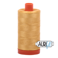 Aurifil 50wt Cotton Mako' 1300m Spool - 2134 - Spun Gold