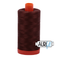 Aurifil 50wt Cotton Mako' 1300m Spool - 2360 - Chocolate