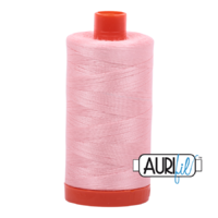 Aurifil 50wt Cotton Mako' 1300m Spool - 2415 - Blush Pink
