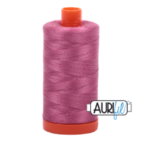 Aurifil 50wt Cotton Mako' 1300m Spool - 2452 - Dusty Rose