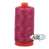 Aurifil 50wt Cotton Mako' 1300m Spool - 2455 - Medium Carmine Red