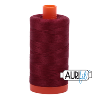 Aurifil 50wt Cotton Mako' 1300m Spool - 2460 - Dark Carmine Red
