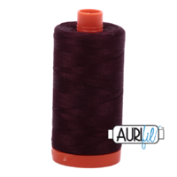 Aurifil 50wt Cotton Mako' 1300m Spool - 2465 - Very Dark Brown