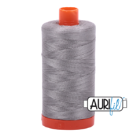 Aurifil 50wt Cotton Mako' 1300m Spool - 2620 - Stainless Steel