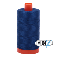 Aurifil 50wt Cotton Mako' 1300m Spool - 2780 - Dark Delft Blue