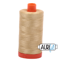 Aurifil 50wt Cotton Mako' 1300m Spool - 2915 - Very Light Brass