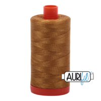 Aurifil 50wt Cotton Mako' 1300m Spool - 2975 - Brass