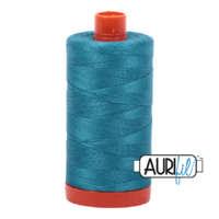 Aurifil 50wt Cotton Mako' 1300m Spool - 4182 - Dark Turquoise
